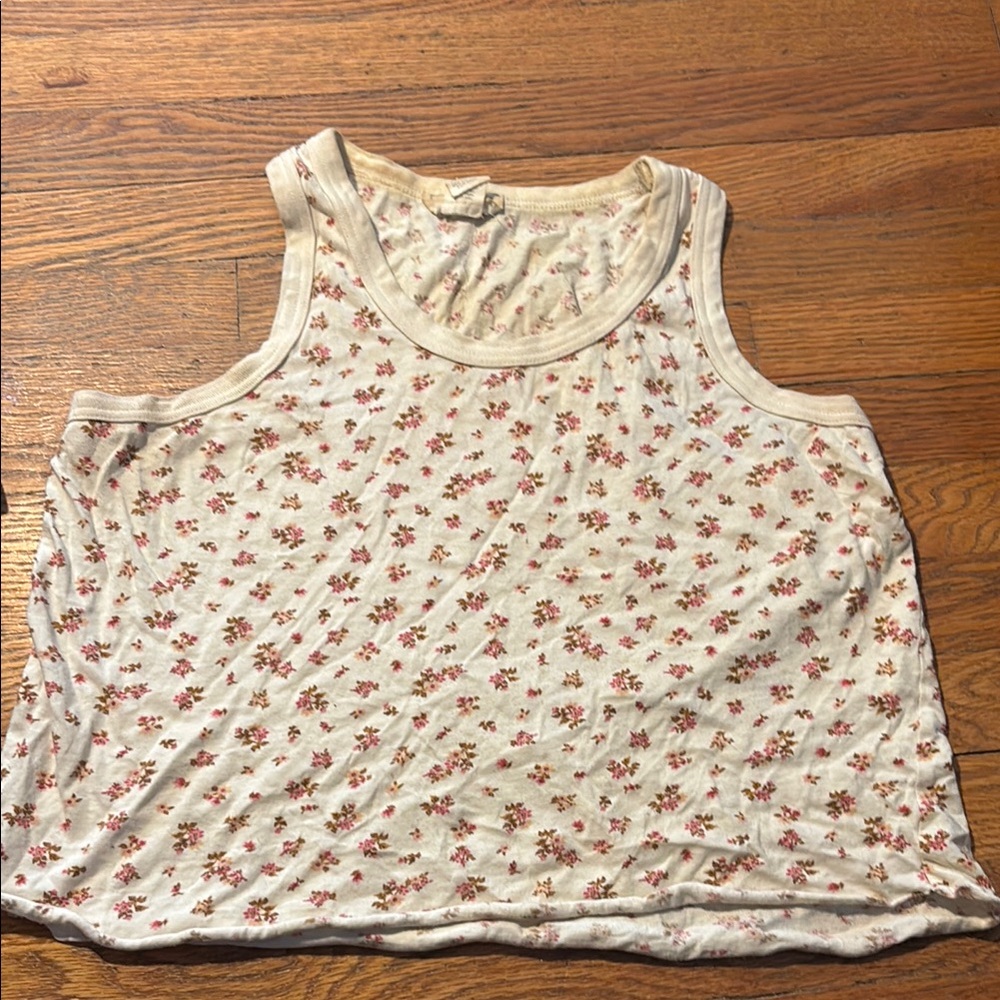 Floral Cream Tank Top